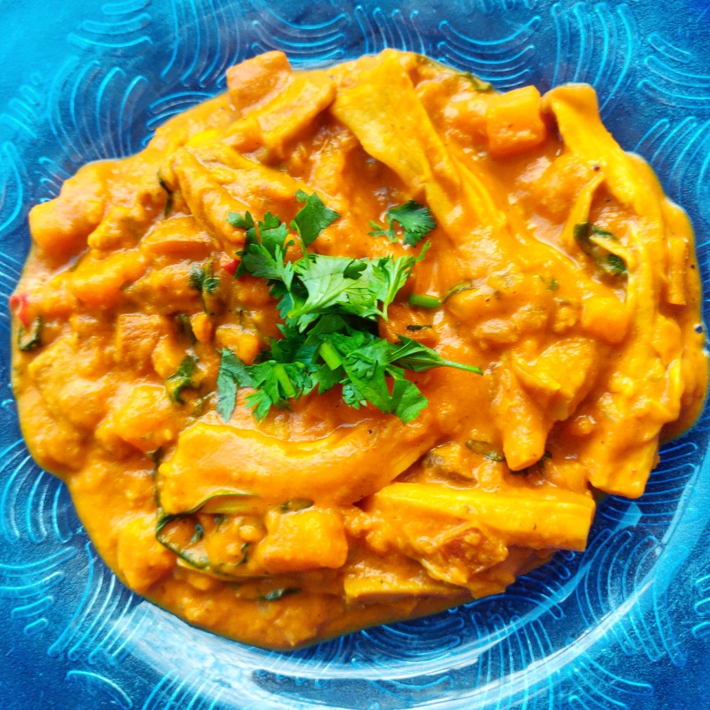 Vegant - Curry de patate douce et champignon eryngii