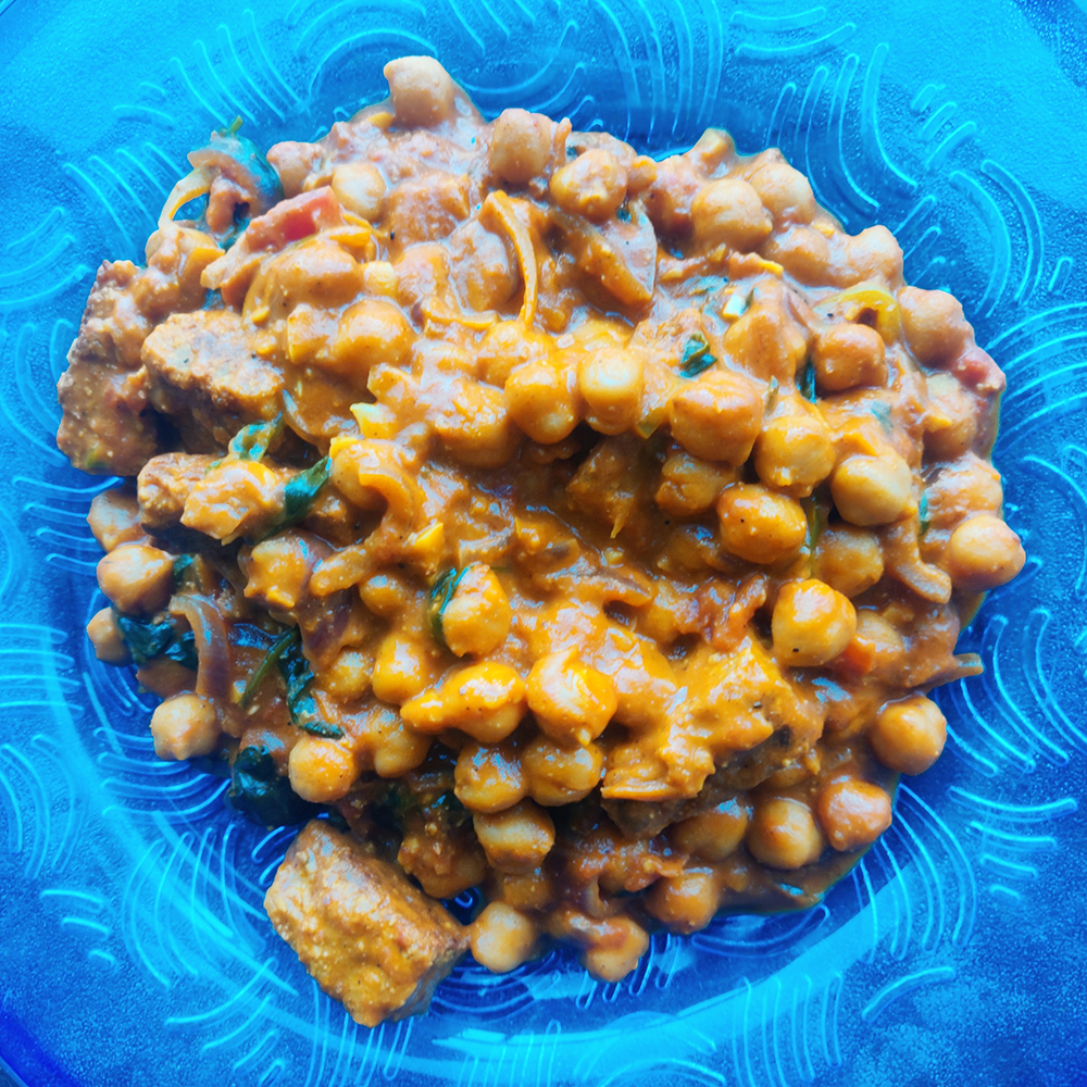 Vegant - Curry de pois chiche au seitan croustillant