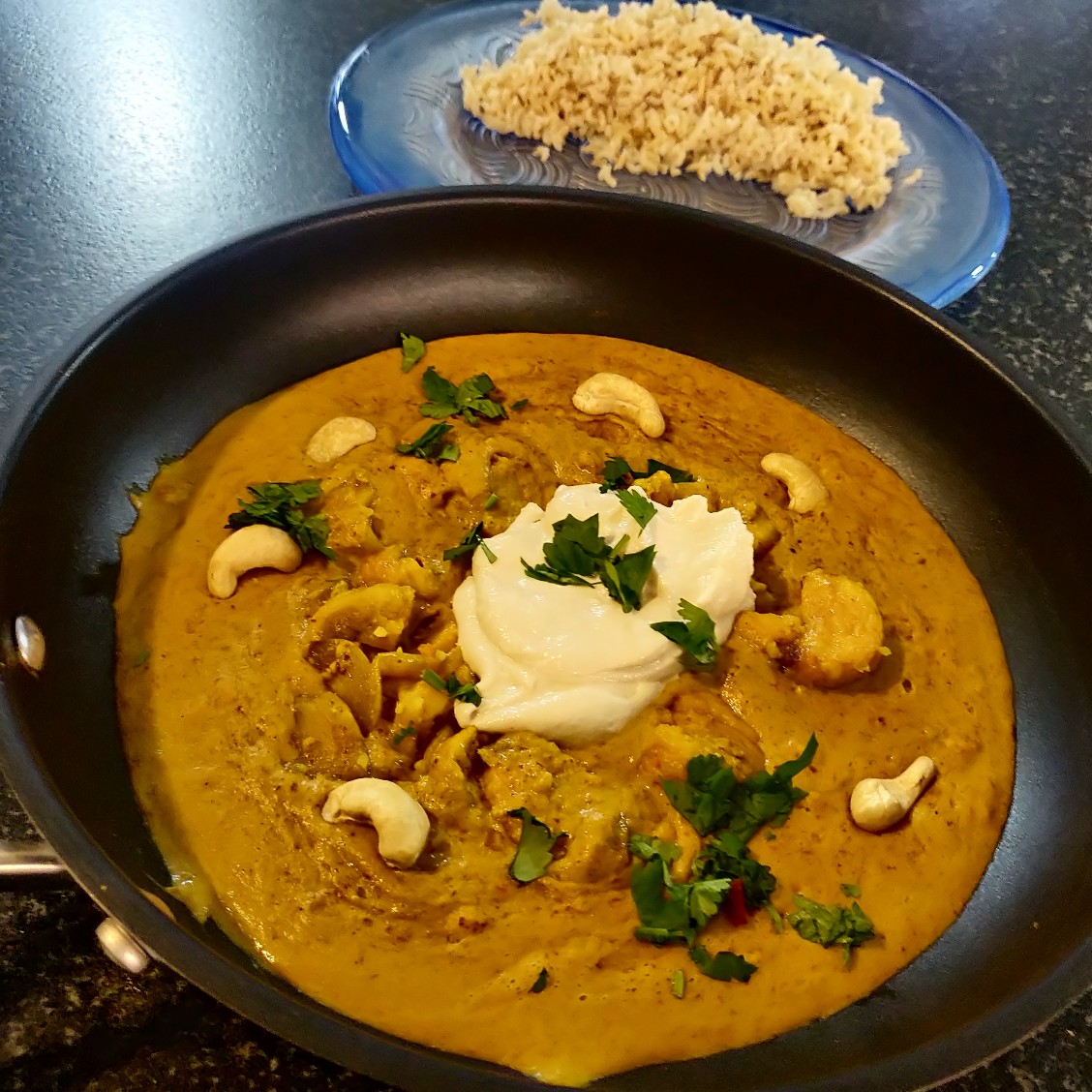Vegant - Curry crémeux de marrons, amandes et noix de cajou