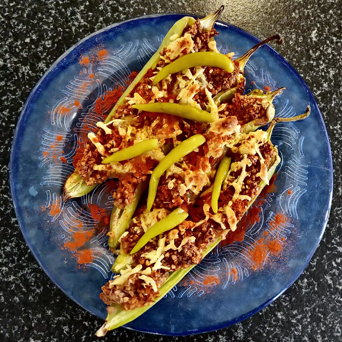 Vegant - Spicy kasha-stuffed Charleston Peppers
